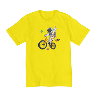 Nome do produtoCamiseta Infantil 10 a 14 anos / Astronauta Bicicleta