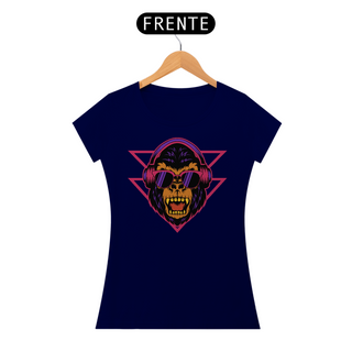 Nome do produtoCamiseta Feminina Macaco de Fone