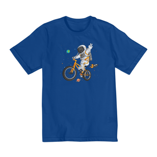 Nome do produtoCamiseta Infantil 10 a 14 anos / Astronauta Bicicleta