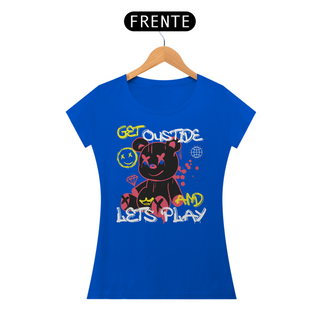 Nome do produtoCamiseta Feminina Urso Lets Play