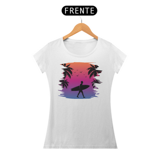 Nome do produtoCamiseta Feminina Surf Verão Sunset