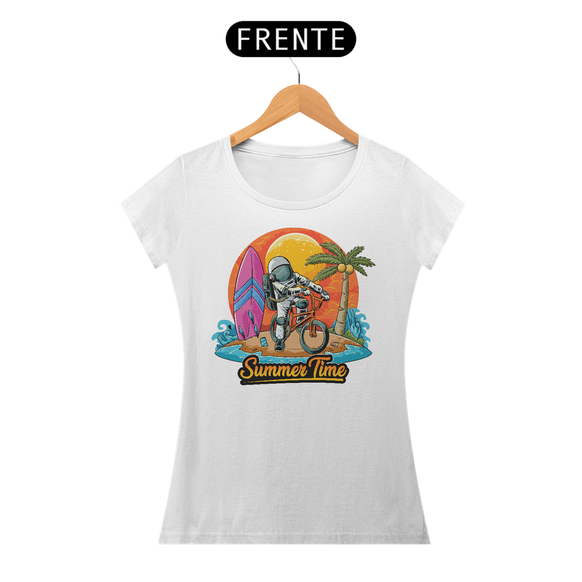 Nome do produto: Camiseta Feminina Summer Time Astronauta