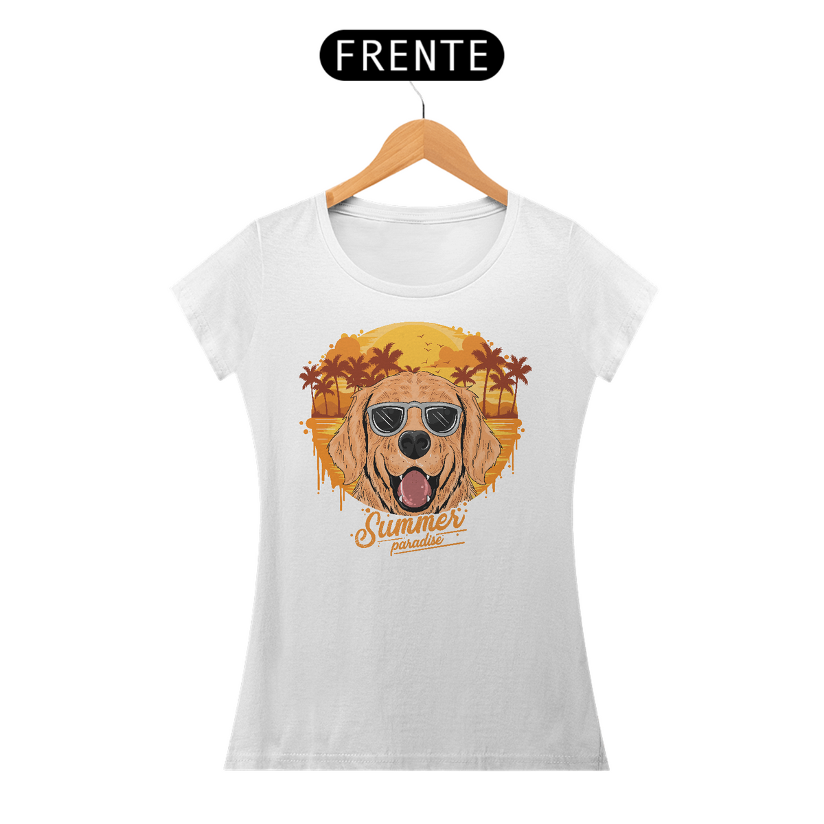 Nome do produto: Camiseta Feminina Cão Summer