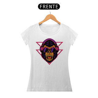 Nome do produtoCamiseta Feminina Macaco de Fone