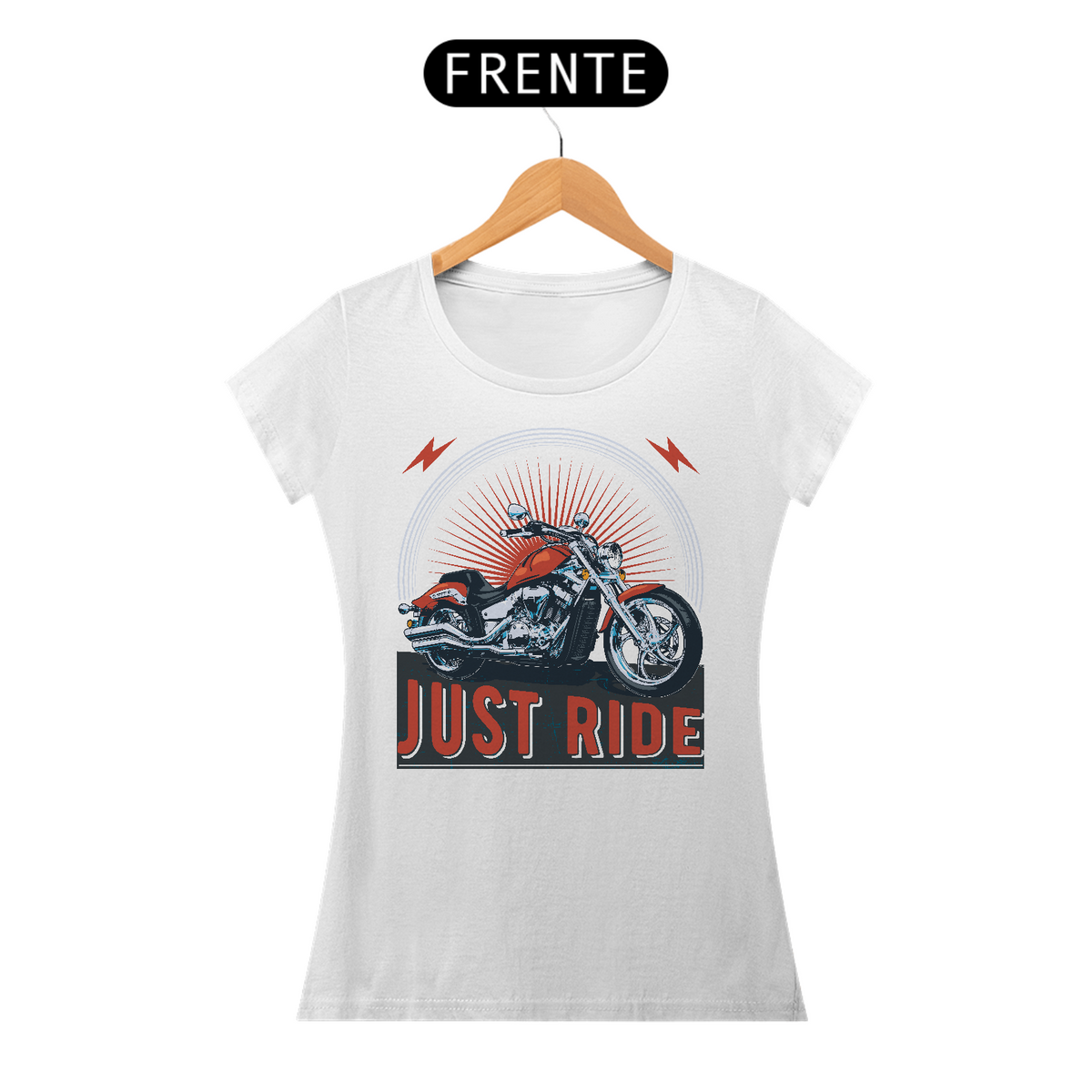 Nome do produto: Camiseta Feminina Just Ride