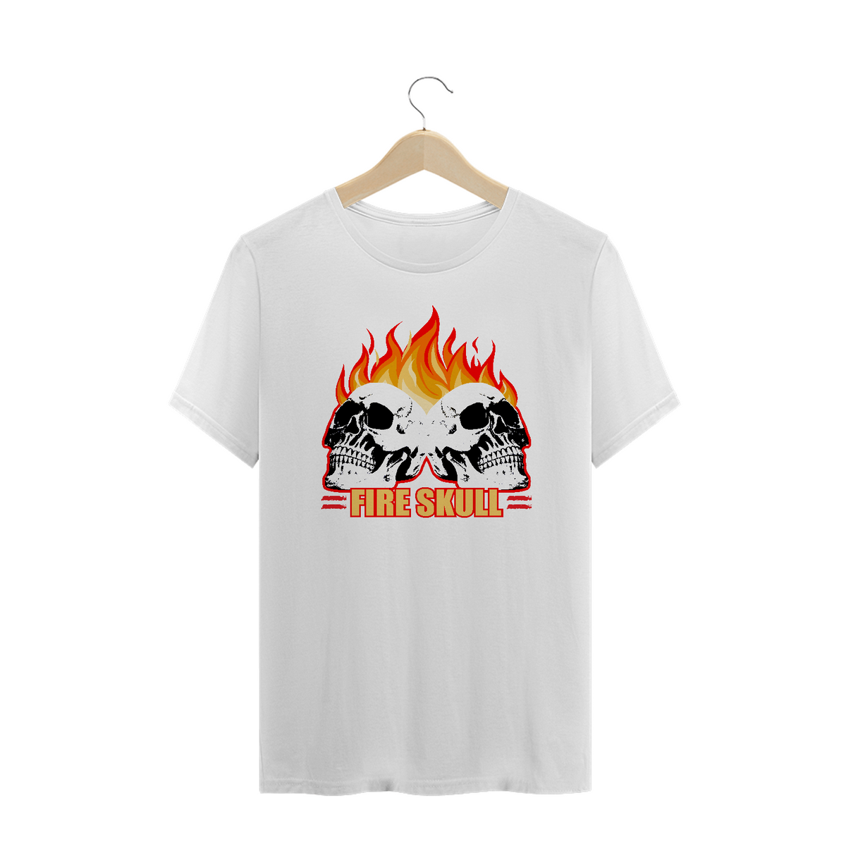 Nome do produto: Camiseta Plus Size Fireskull