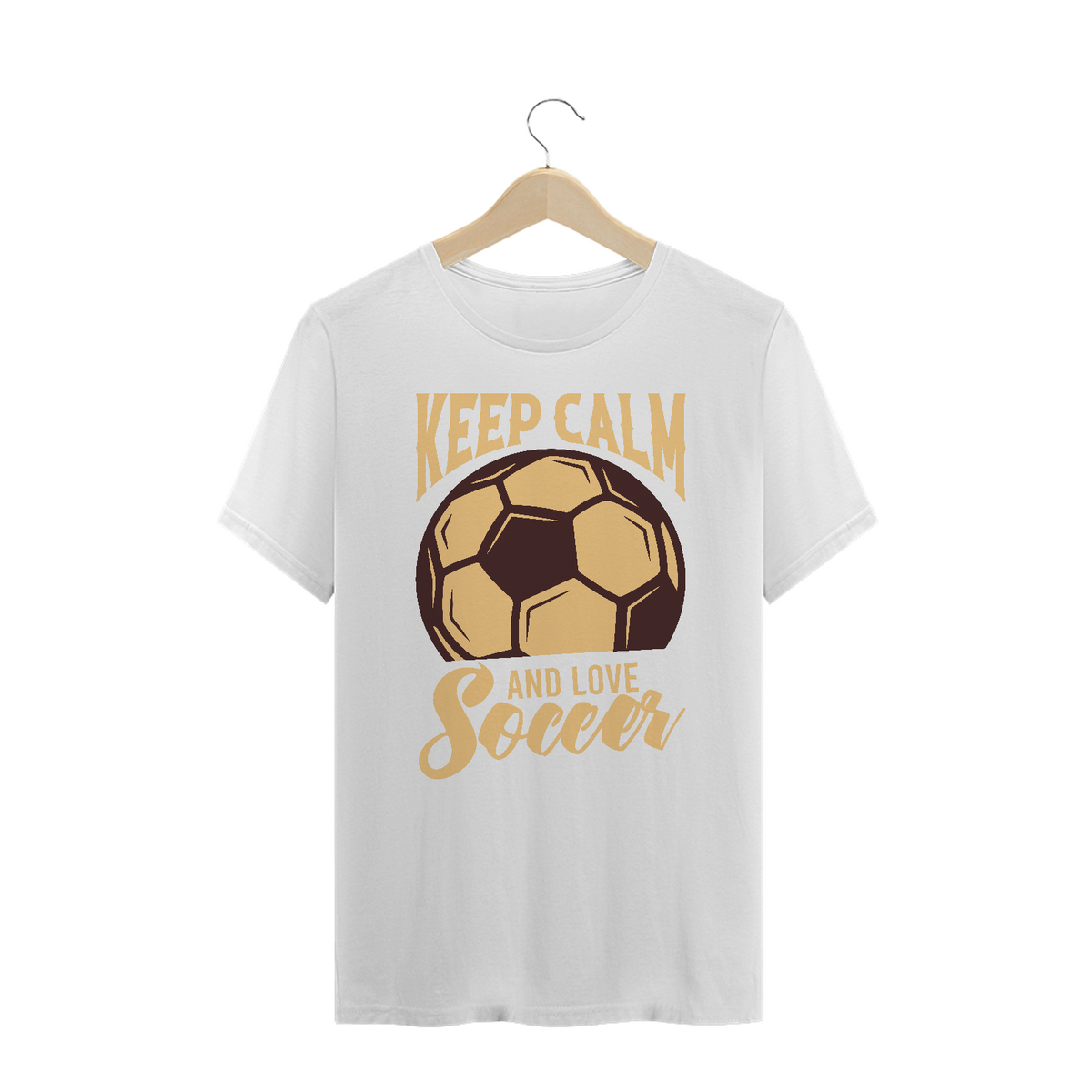 Nome do produto: Camiseta Plus Size Keep Calm Futebol