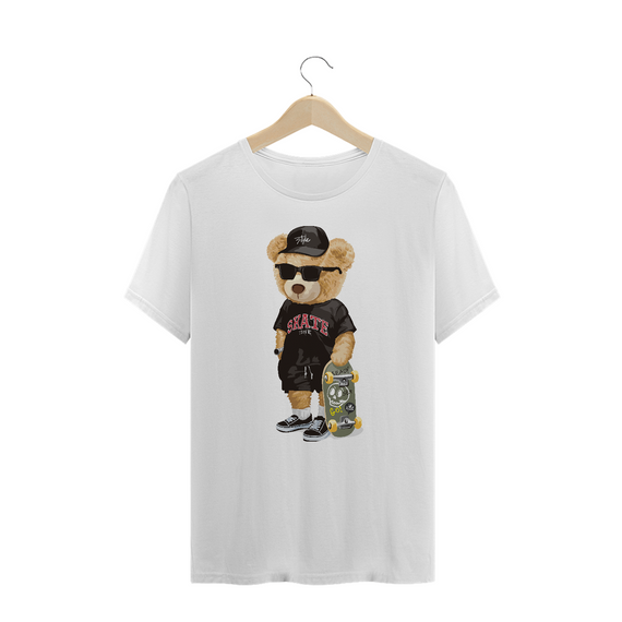 Camiseta Plus Size Urso Skate