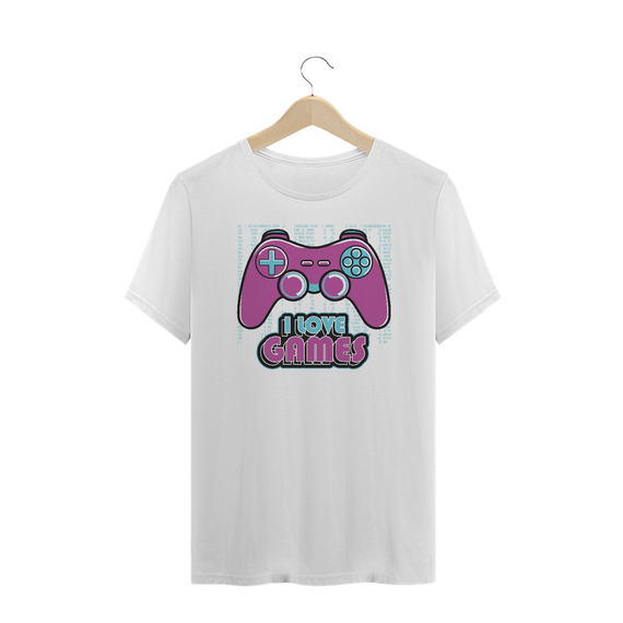 Camiseta Plus Size I Love Games