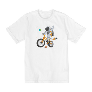 Nome do produtoCamiseta Infantil 10 a 14 anos / Astronauta Bicicleta