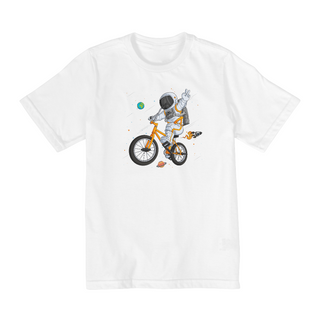 Nome do produtoCamiseta Infantil 2 a 8 anos / Astronauta Bicicleta