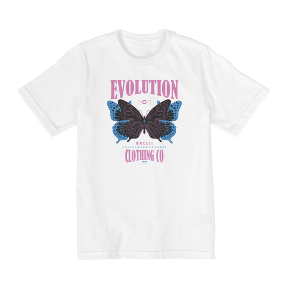 Camiseta Infantil 2 a 8 anos / Evolution Borboleta