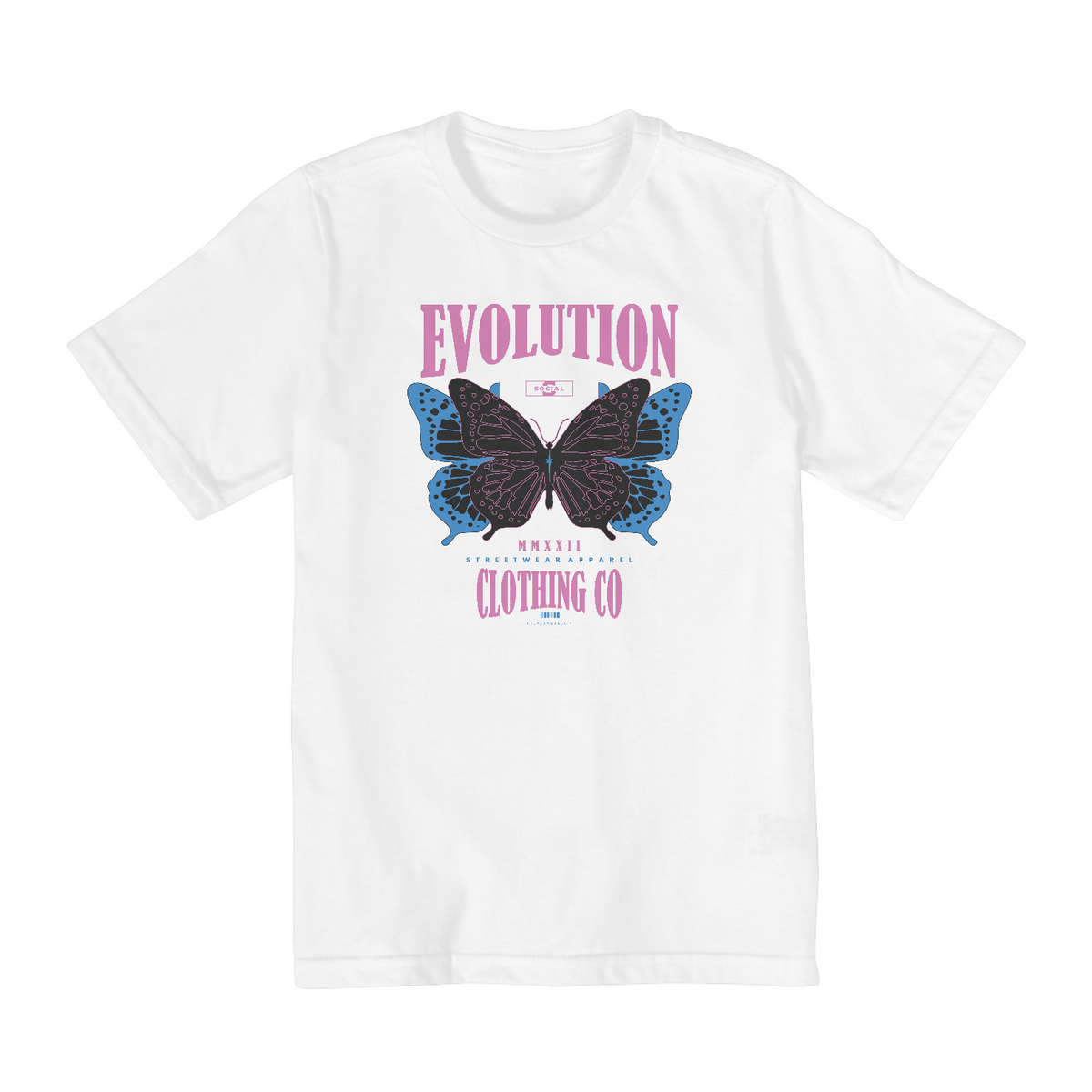 Nome do produto: Camiseta Infantil 2 a 8 anos / Evolution Borboleta