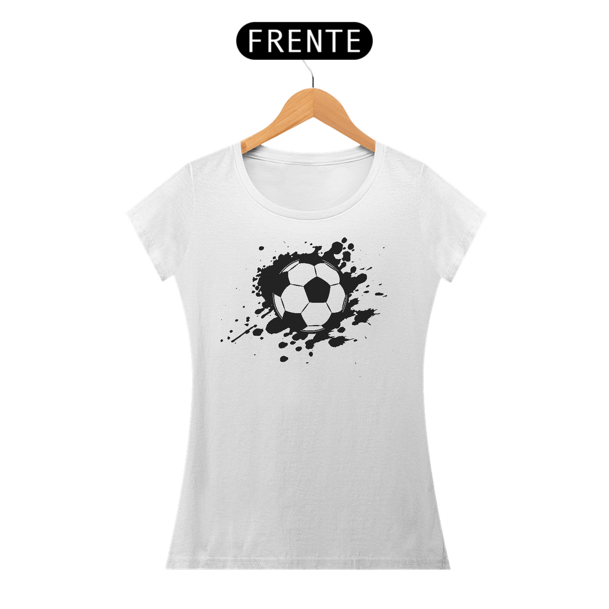 Nome do produto: Camiseta Feminina Futebol Bola