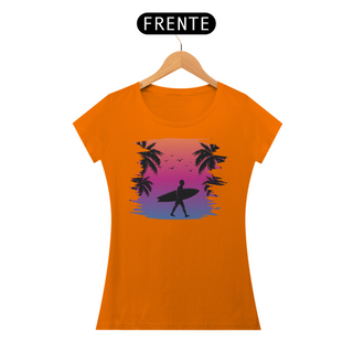 Nome do produtoCamiseta Feminina Surf Verão Sunset