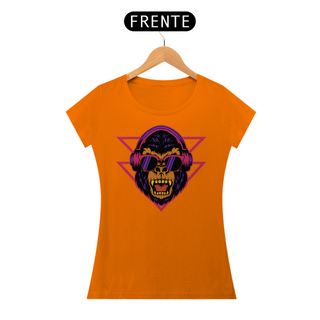 Nome do produtoCamiseta Feminina Macaco de Fone