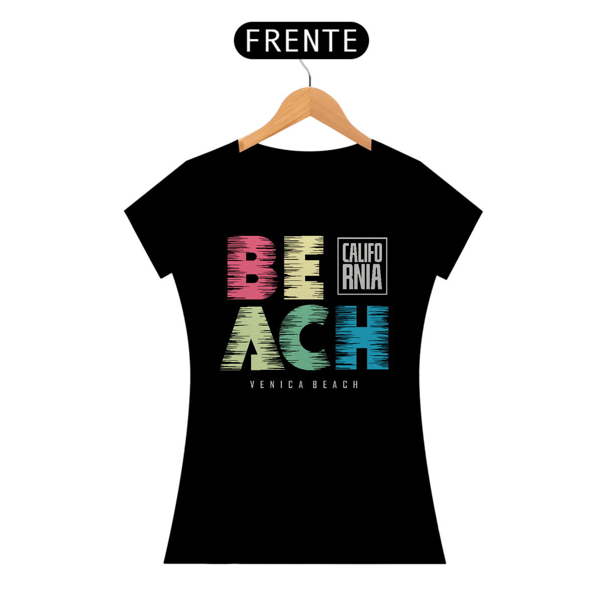 Nome do produto: Camiseta Feminina Beach Califórnia