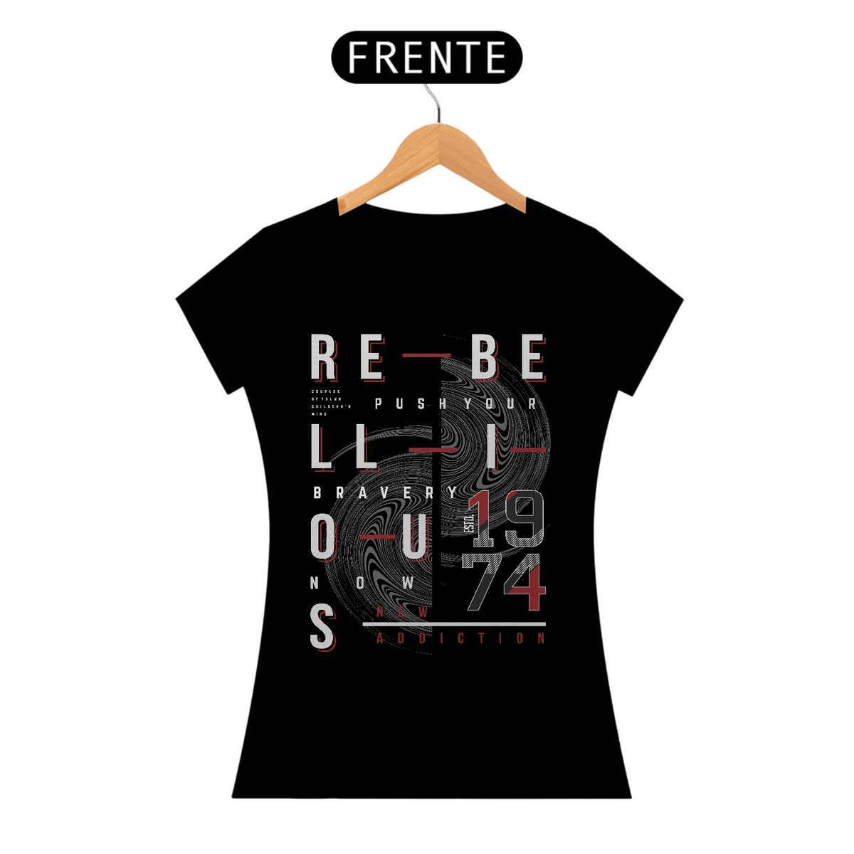 Nome do produto: Camiseta Feminina Rebellious 1974