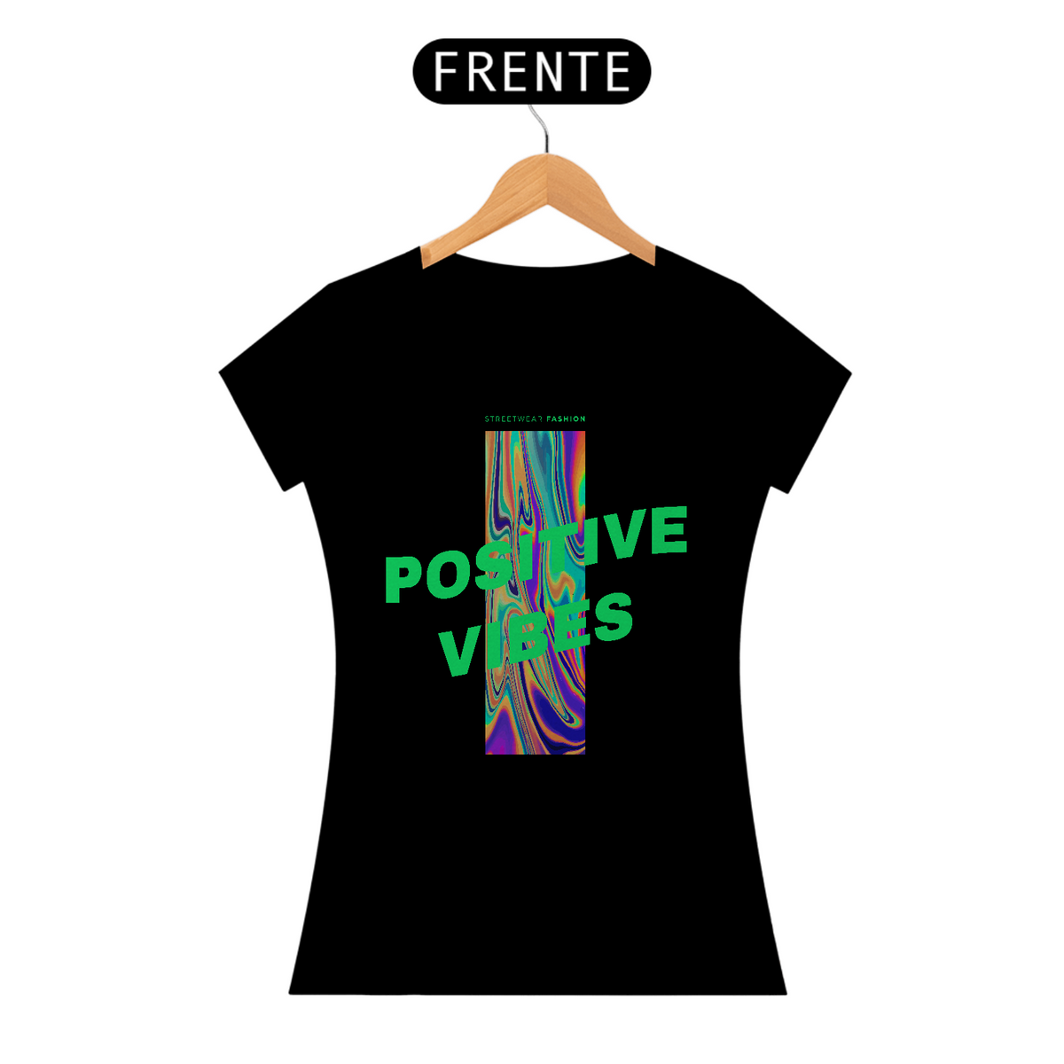 Nome do produto: Camiseta Feminina Positive Vibes