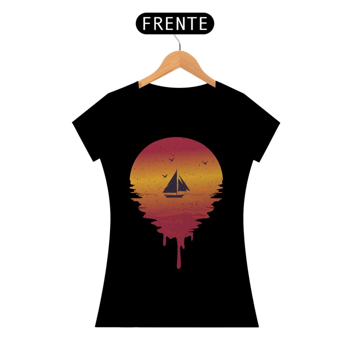 Nome do produto: Camiseta Feminina Pôr do Sol