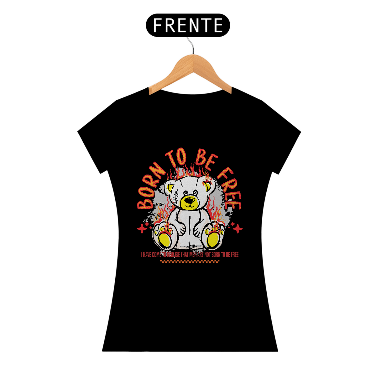 Nome do produto: Camiseta Born To Be Free Urso