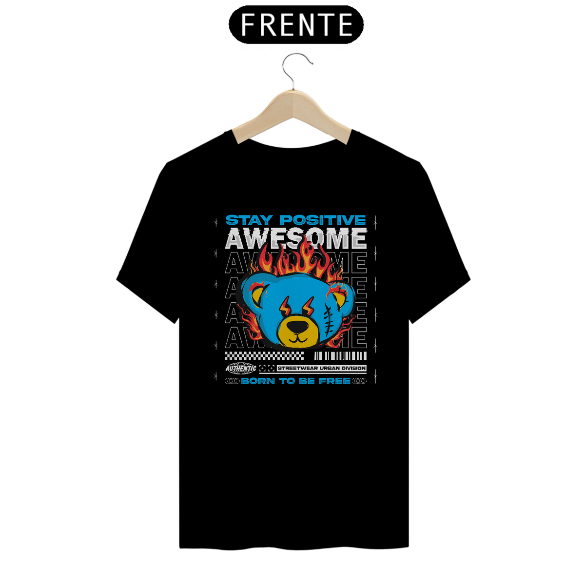 Nome do produto: Camiseta Urso Stay Positive