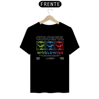 Camiseta Caveiras Colorful