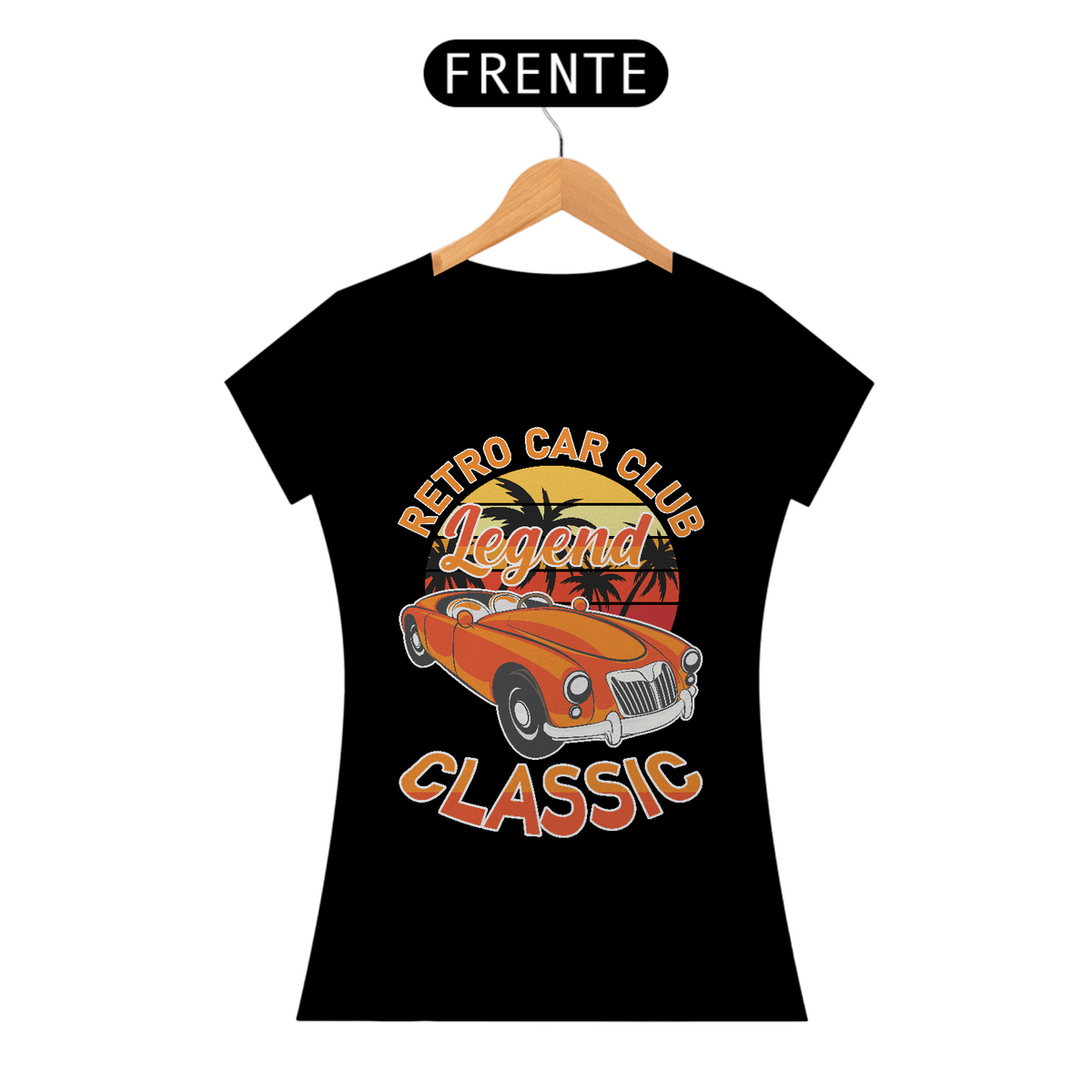 Nome do produto: Camiseta Feminina Retro Car Legend