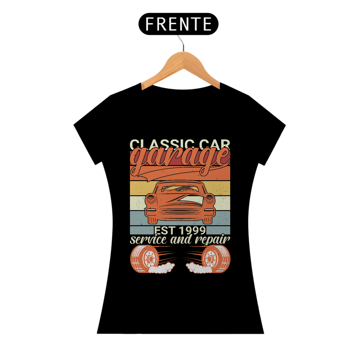 Nome do produto: Camiseta Feminina Garage Car