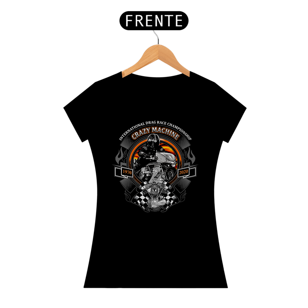 Nome do produto: Camiseta Feminina Crazy Machine