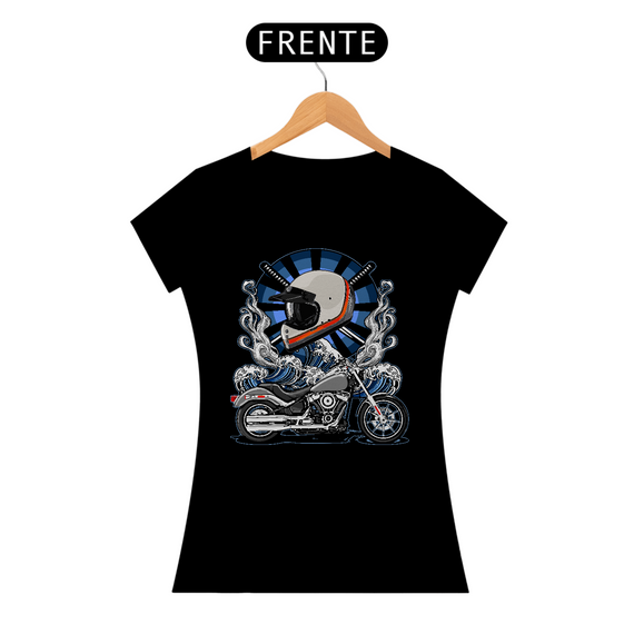 Camiseta Feminina Moto Onda