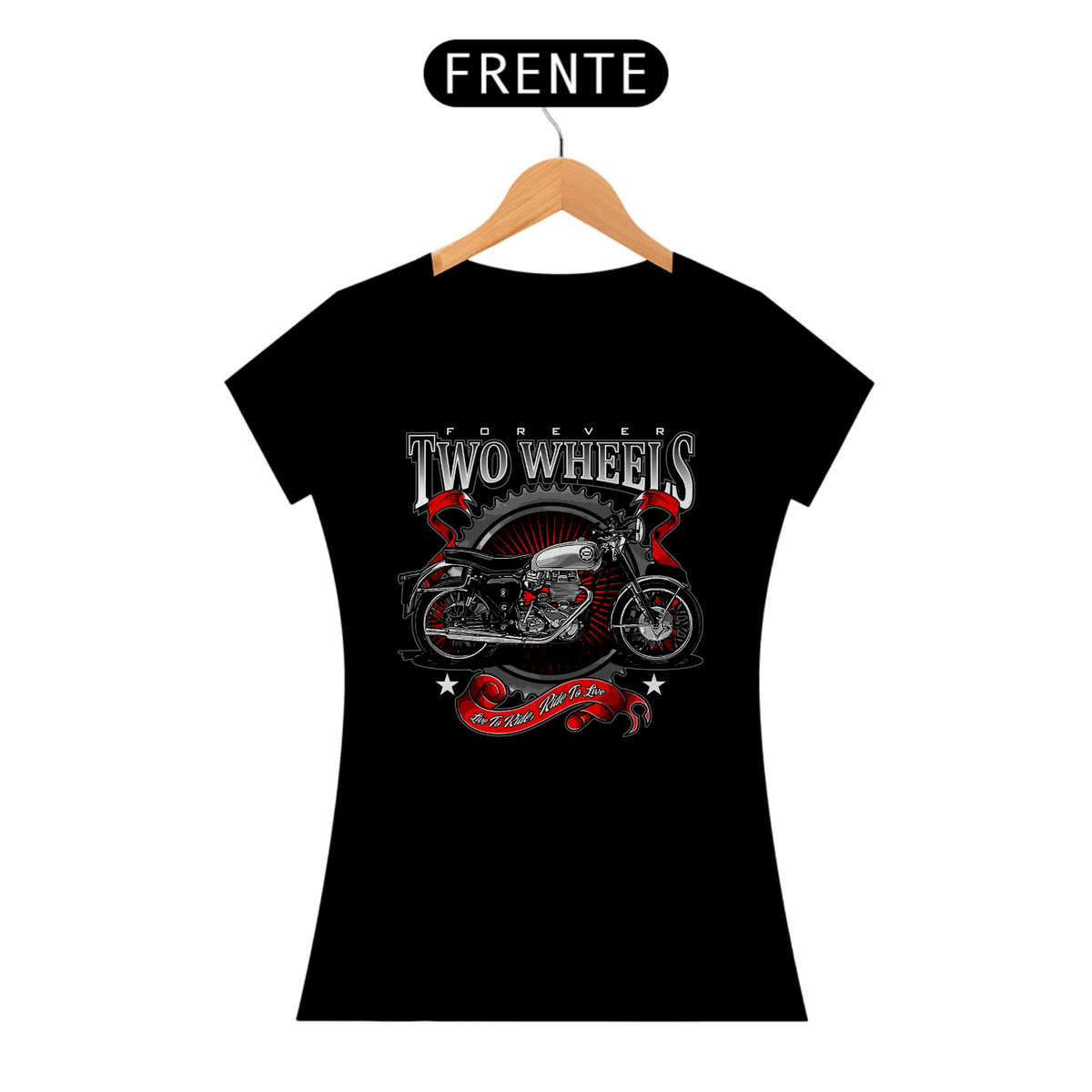 Nome do produto: Camiseta Feminina Two Wheels