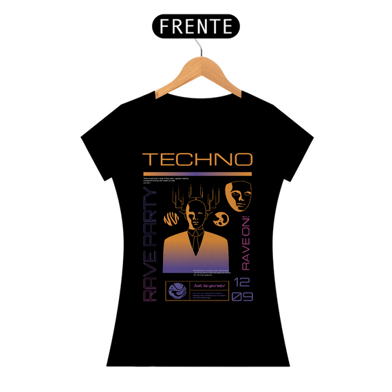 Camiseta Feminina Techno Rave