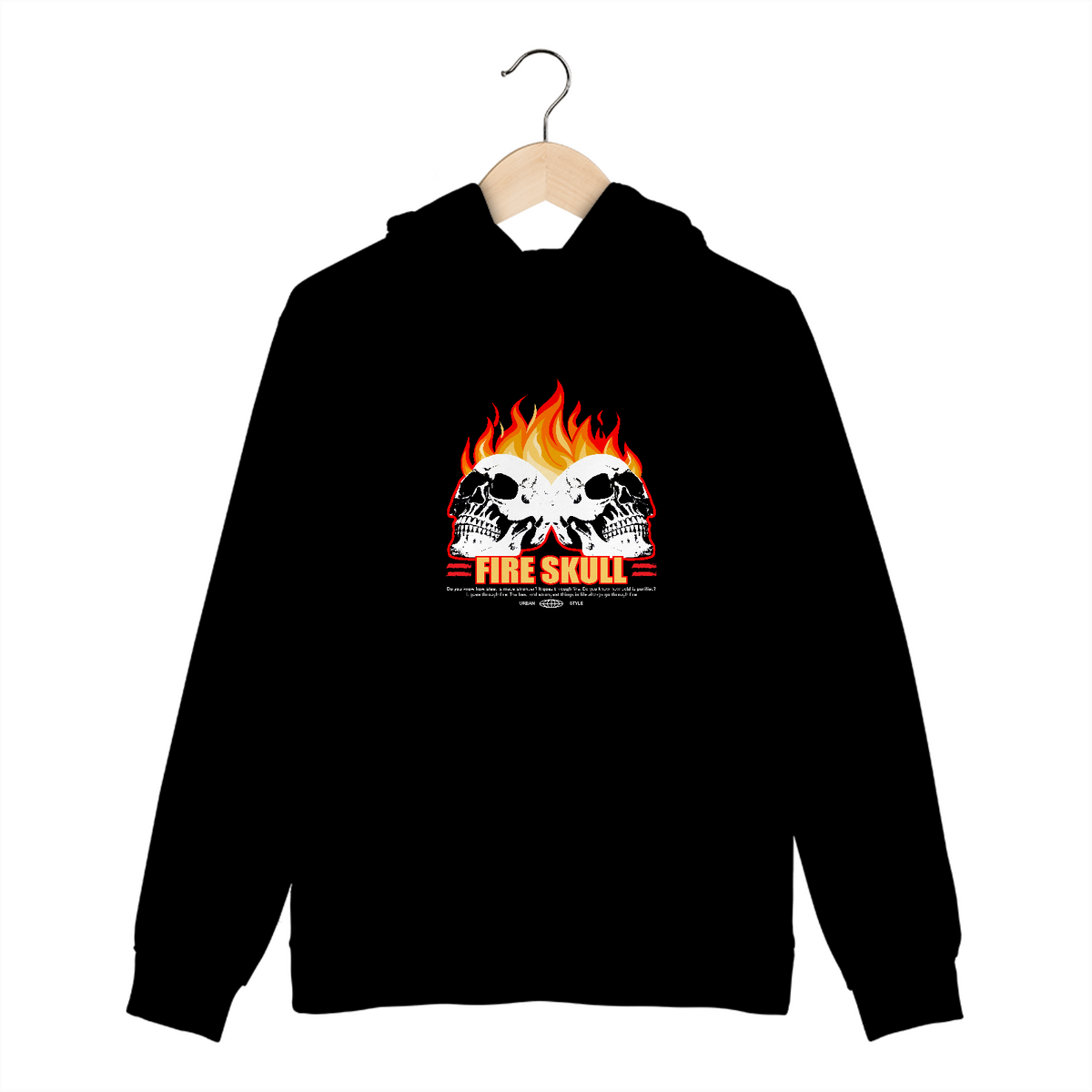 Nome do produto: Moletom Canguru Fire Skull