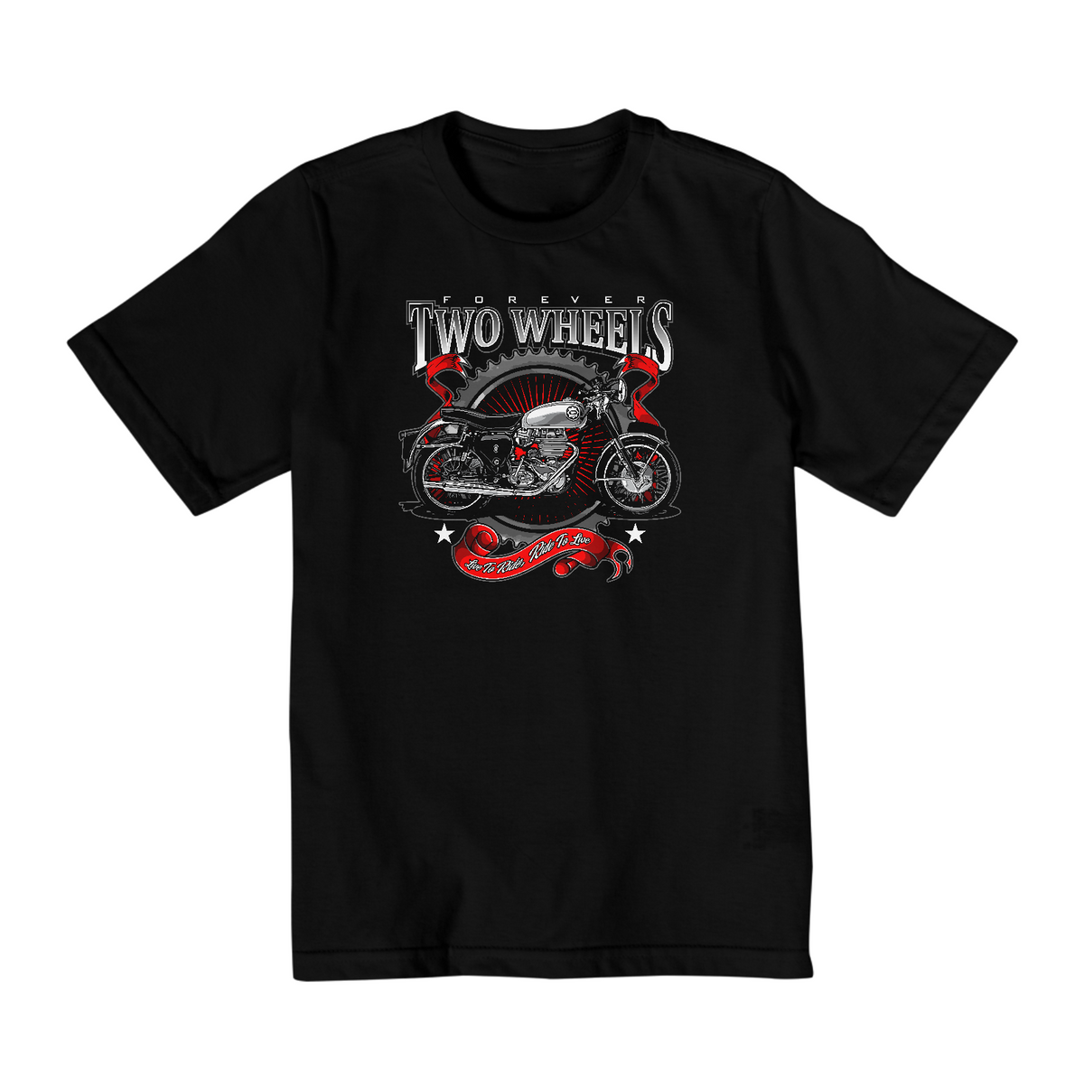 Nome do produto: Camiseta Infantil 10 a 14 anos / Two Wheels