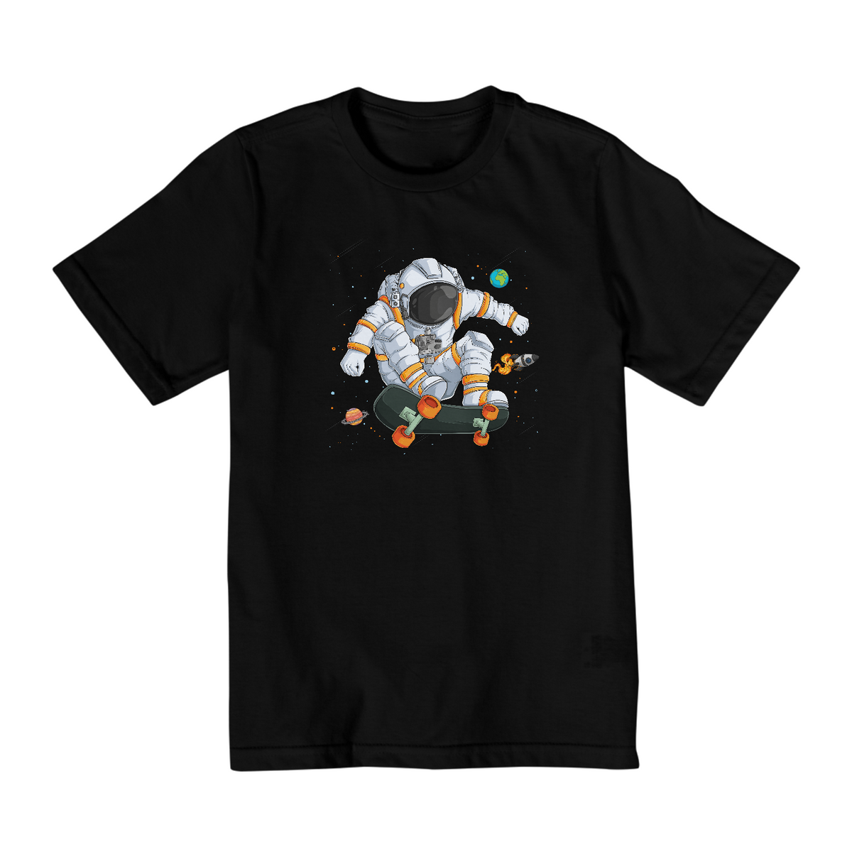 Nome do produto: Camiseta Infantil 2 a 8 anos / Astronauta Skate