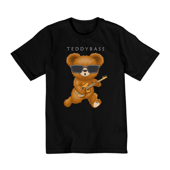 Camiseta Infantil 2 a 8 anos / Urso Guitarra