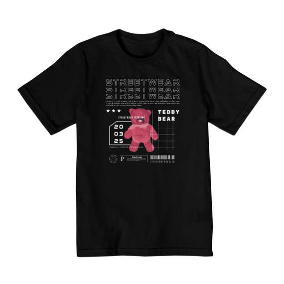 Camiseta Infantil 2 a 8 anos / Urso Streetwear