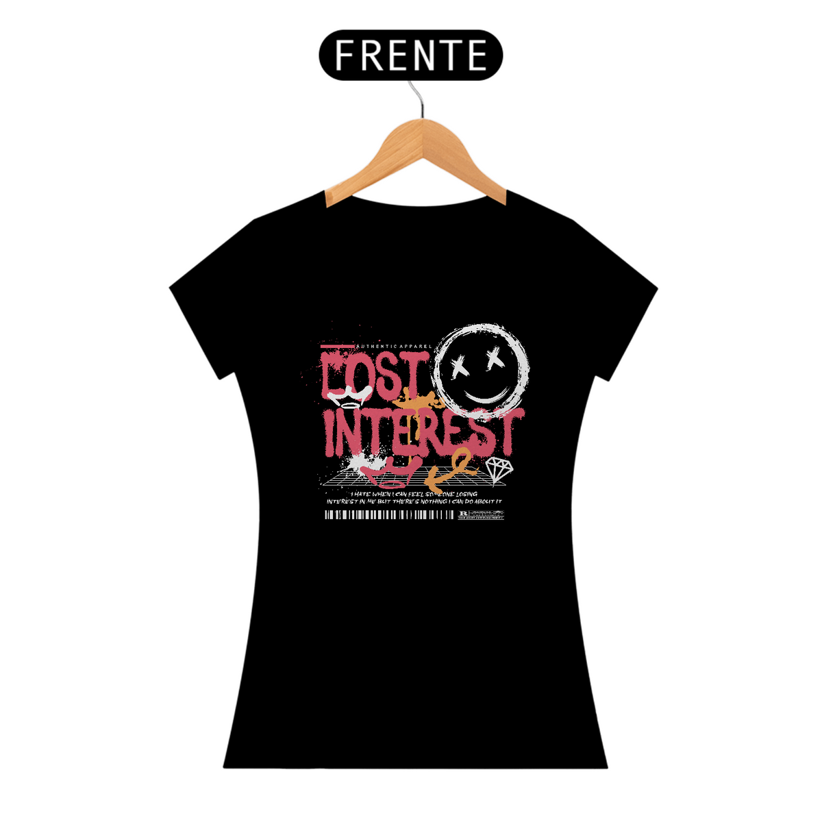 Nome do produto: Camiseta Feminina Lost Interest