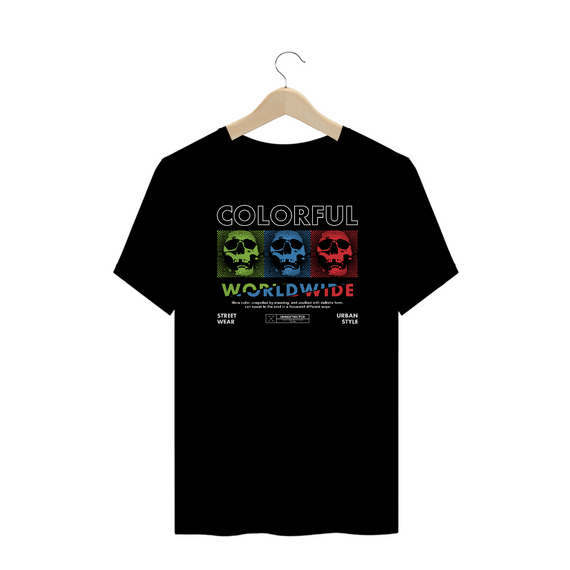 Camiseta Plus Size Colorful WorldWide