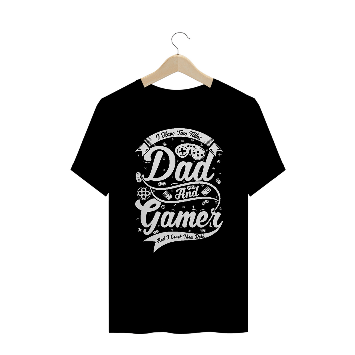 Nome do produto: Camiseta Plus Size Dad and Gamer