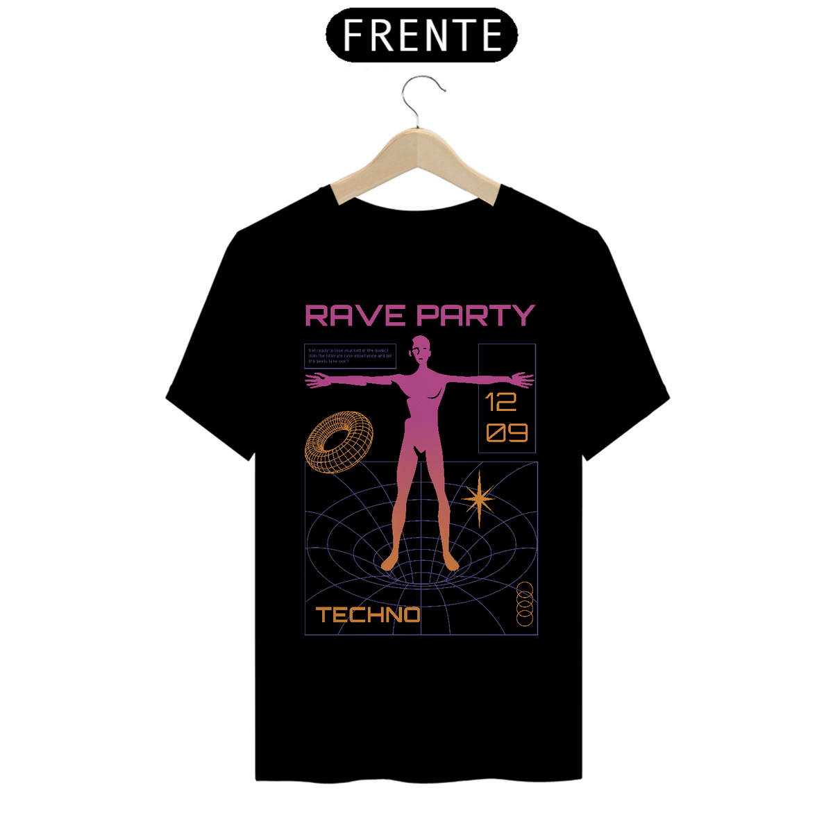 Nome do produto: Camiseta Pima / Rave Party