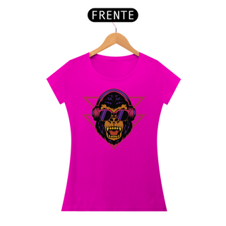 Nome do produtoCamiseta Feminina Macaco de Fone