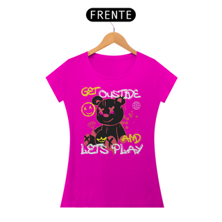 Nome do produtoCamiseta Feminina Urso Lets Play