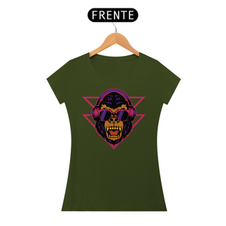 Nome do produtoCamiseta Feminina Macaco de Fone