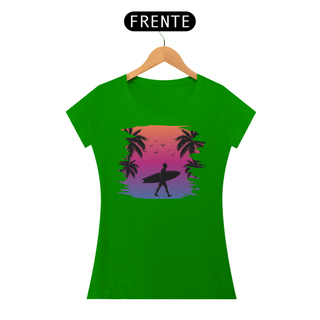 Nome do produtoCamiseta Feminina Surf Verão Sunset