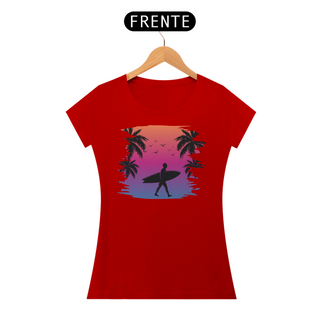 Nome do produtoCamiseta Feminina Surf Verão Sunset