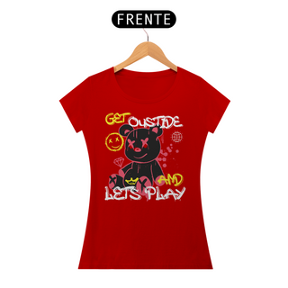 Nome do produtoCamiseta Feminina Urso Lets Play