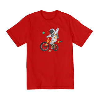 Nome do produtoCamiseta Infantil 2 a 8 anos / Astronauta Bicicleta