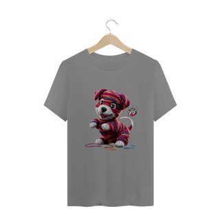 Nome do produtoCachorrinho artístico - Camiseta Plus Size